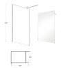 BESCO Kabina ścianka WALK-IN ECO-N 100cm EN-100-195C